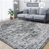 coucheta Washable Area Rug, Vintage Distressed Hallway Floor Carpet, Non-Slip Non-Shedding Soft Bedside Rug, Low Pile Foldable Print Rug - 4 of 4