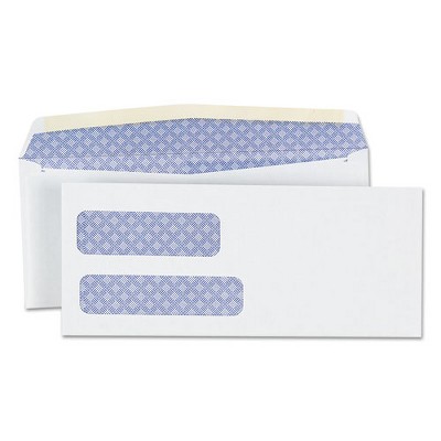 Universal Double Window Business Envelope, #9, Commercial Flap, Gummed Closure, 3.88 x 8.88, White, 500/Box