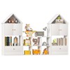 Ruvalino Decorative Storage Cabinets Kids Bookshelf with House Shaped Design for Playroom, White, 67.72"*11.81"*42.13" - 2 of 4
