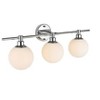 Elegant Lighting Cordelia 3 light Brass and frosted white Bath Sconce - 2 of 4