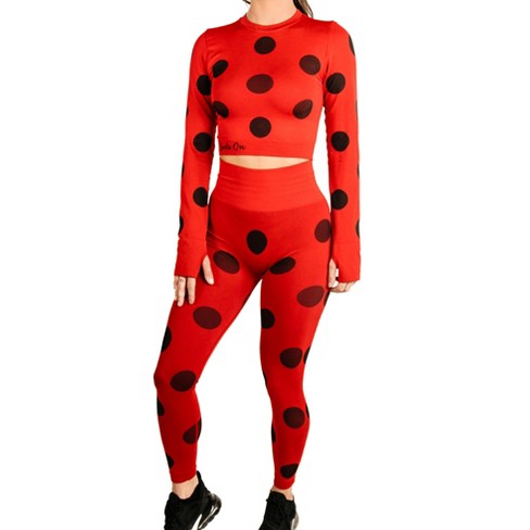 Miraculous Ladybug Womens Cosplay Active Workout Legging Set By