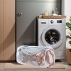 Unique Bargains Folding Thickened Mesh Laundry Bag 488 Cubic-ines White 1 Pc - 2 of 4