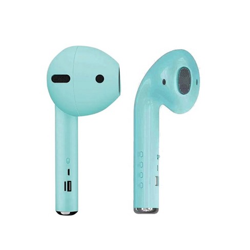 Link Giant Wireless EarPod Shaped Bluetooth Speaker with FM Radio AUX and  Microphone - Blue