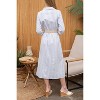 August Sky Women's Stripe Long Sleeve Belted Shirtdress - 2 of 4