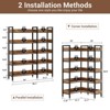 Convertible Corner Bookshelf 5-Tier, Industrial L-Shaped Bookcase with Storage Shelves for Home Office - 3 of 4