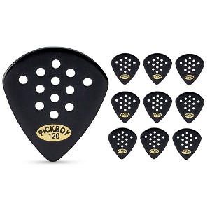 Pick Boy Pos-a-Grip Black Cellulose Jazz Guitar Picks 1.20 mm 10 Pack - 1 of 2