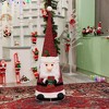 45-inch Tinsel Santa Claus Christmas Decor with LED Lights (Red & White) - 4 of 4
