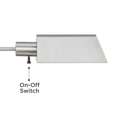 Elegant Adjustable Pharmacy Floor Lamp in Brushed Nickel