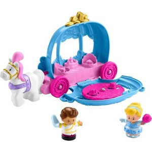 Fisher-Price Little People Toddler Toy Disney Princess Cinderella’s Dancing Carriage Playset with Figures for Pretend Play Ages 18+ Months - 1 of 4
