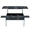 Sapphtopaz Modern Coffee Table with Flip-Top Storage Rustic Center Table with Sturdy Tempered Glass Legs Coffee Bar for Living Room, Bedroom - 3 of 4