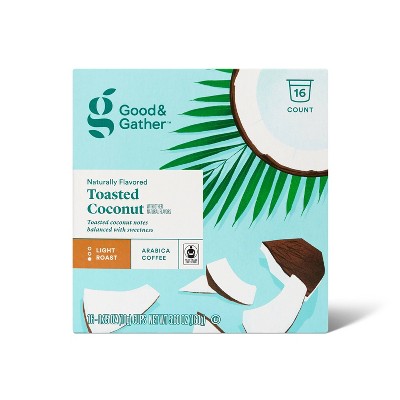 Naturally Flavored Toasted Coconut Light Roast -16ct Single Serve Pods - Good & Gather™