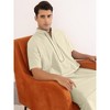 Lars Amadeus Men's Loose Fit Short Sleeves Stand Collar Zipper Long Nightgown - 2 of 4