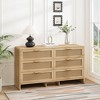 Sapphtopaz Rattan Dresser for Bedroom Farmhouse Storage Cabinet Closet Organizers and Storage for Bedroom, Closet, Living Room - 4 of 4