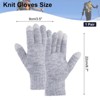 Unique Bargains Touchscreen Winter Anti-Slip Common Size Warm Hiking Gloves 8.7" x 3.5" 1 Pair - 2 of 4