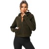 Women's Pullover Hoodie with Thumb Holes Long Sleeve Solid Zipper Tops for Women With Pocket - 2 of 4