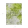 Artichoke Green And Lime Green Abstract Washable Indoor Outdoor Area Rug - 3 of 4