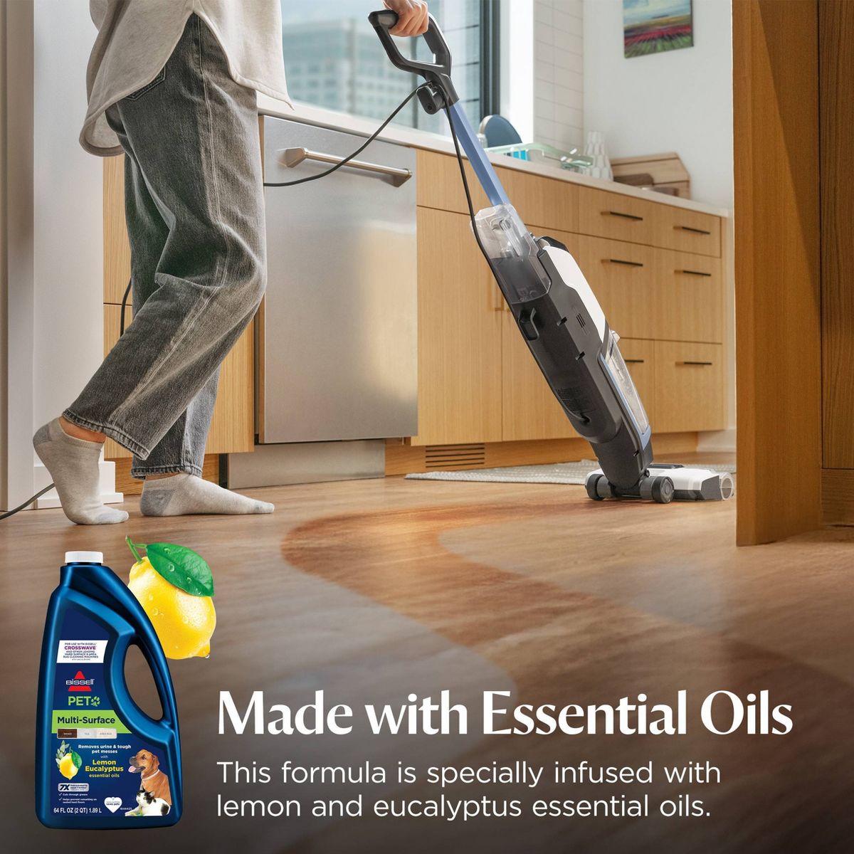 BISSELL 64oz Multi-Surface Pet with citrus - 34441: Carpet Cleaner Solution, Removes Dirt & Stains, Lemon & Eucalyptus Scent - thumbnail 4
