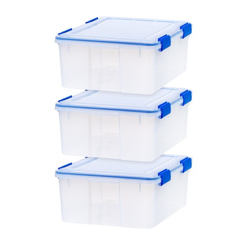 Iris Usa 3 Pack 30 Quart Weatherpro Plastic Storage Box Durable