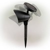 Set of 4 Outdoor Solar Powered Pathway LED Light Stakes Silver/Black - Alpine Corporation: Weather-Resistant, No Assembly Required - 4 of 4