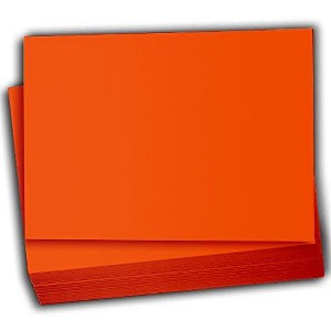Hamilco Colored Scrapbook Cardstock Paper 5x7 Card Stock Paper 65 lb Cover 100 Pack (Fire Orange) - 1 of 4