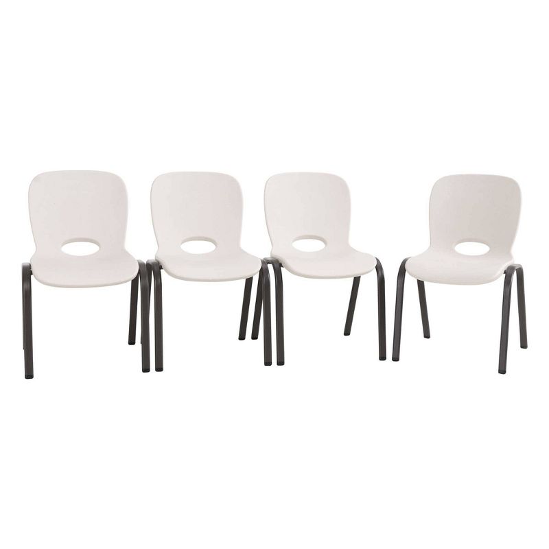 4pk Children's Commercial Stacking Chair Almond Brown - Lifetime, 6 of 21
