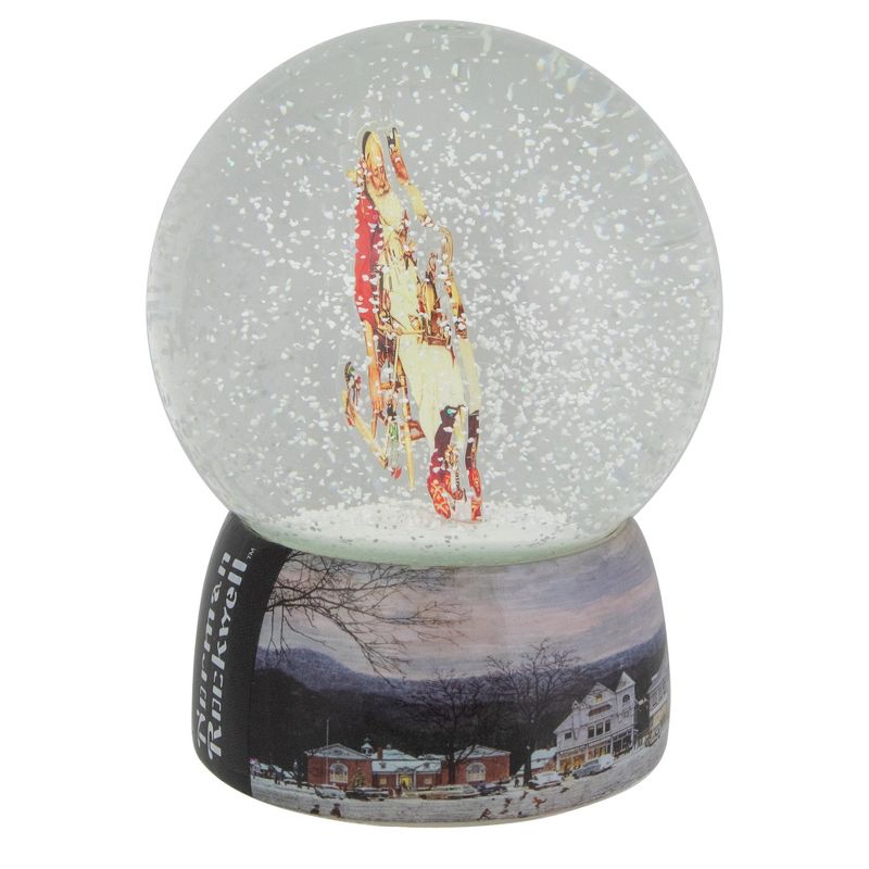 Northlight 6.5" Norman Rockwell 'Santa and His Helpers' Christmas Snow Globe, 5 of 7