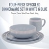 American Atelier 4-Piece Speckled Dinnerware Set, Dinner Plate, Side Plate, Bowl, and Mug, Place Setting for 1, Microwave and Dishwasher Safe - image 2 of 4