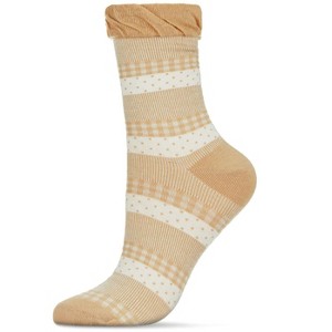 Memoi Pattern Mix Women's Cotton Blend Ankle Socks - 1 of 4