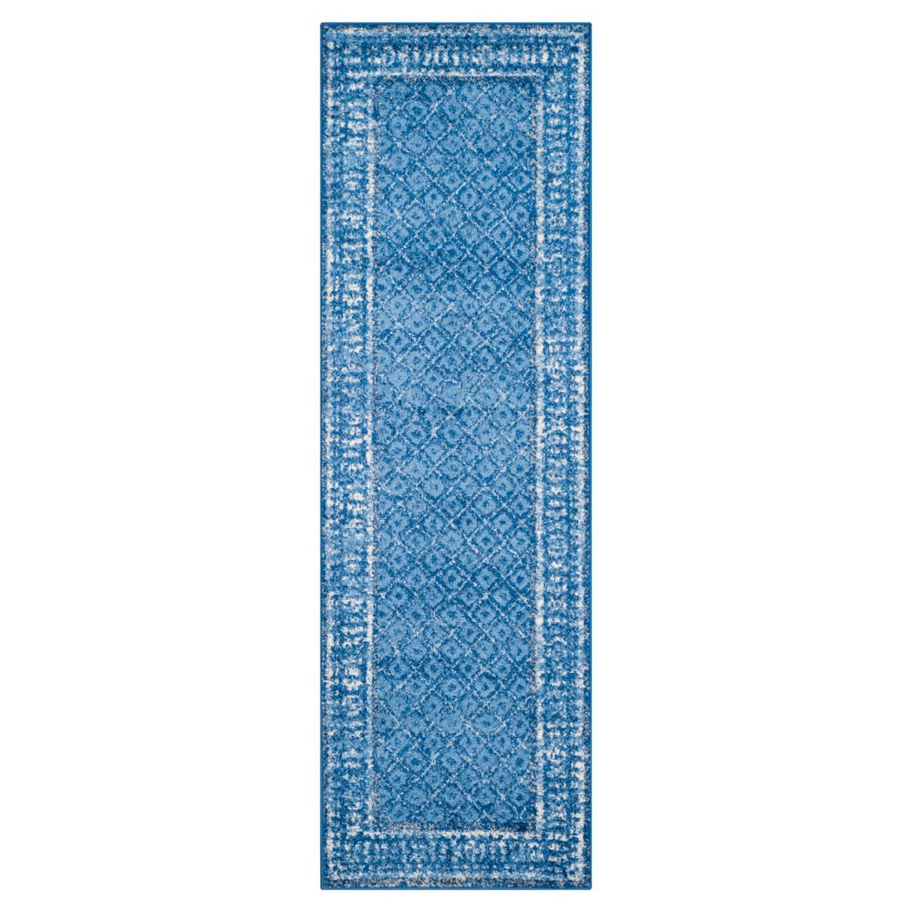 2'6inx8' Runner Remi Light Blue/Dark Blue - Safavieh