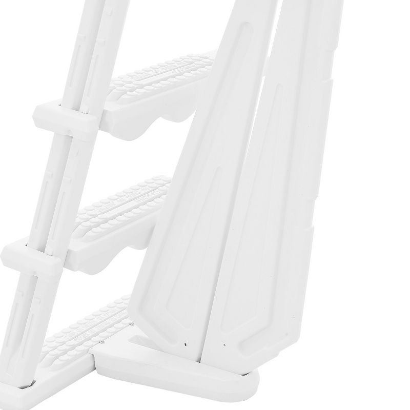 XtremepowerUS Above-Ground Pool Ladder A-Frame Entry Ladder A Type Style Ladder, White, 5 of 7