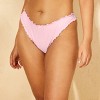 Women's Mid-Rise Ruffle Edge Ultra High Leg Super Cheeky Bikini Bottom - Wild Fable™ - 4 of 4