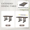 60"-78" Extendable Dining Table with Removable Leaf, Farmhouse Wooden Dinner Table Kitchen Table Office Desk, Brown/Cherry-ModernLuxe - 4 of 4