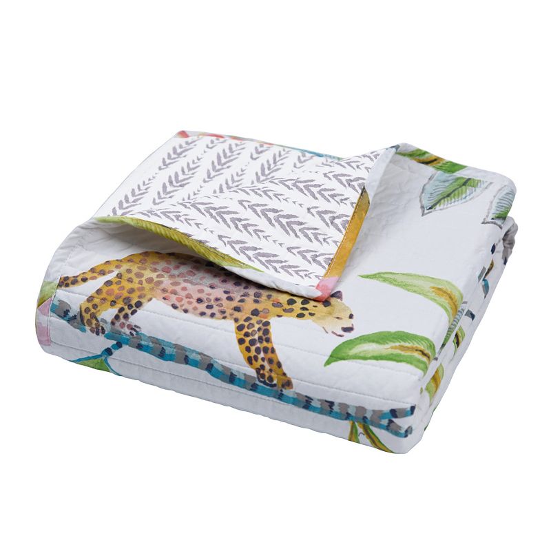 Melina Tropical Floral Quilted Throw - Levtex Home, 3 of 4