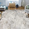 Boersma 5x7 Area Rug – Modern Abstract Washable Living Room Rug, Ultra Soft Faux Wool Low-Pile Carpet, Non-Slip & Non-Shedding Print for Bedroom - 3 of 4