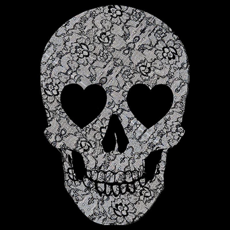 Men's Lost Gods Lace Print Heart Skull Pull Over Hoodie, 2 of 5