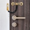 Built Industrial 3-Pack Stainless Steel Chain Door Lock with Faux Leather Chain Sleeve, 7.2-Inch Slide-Type Safety Chain Locks, Gold - 2 of 4