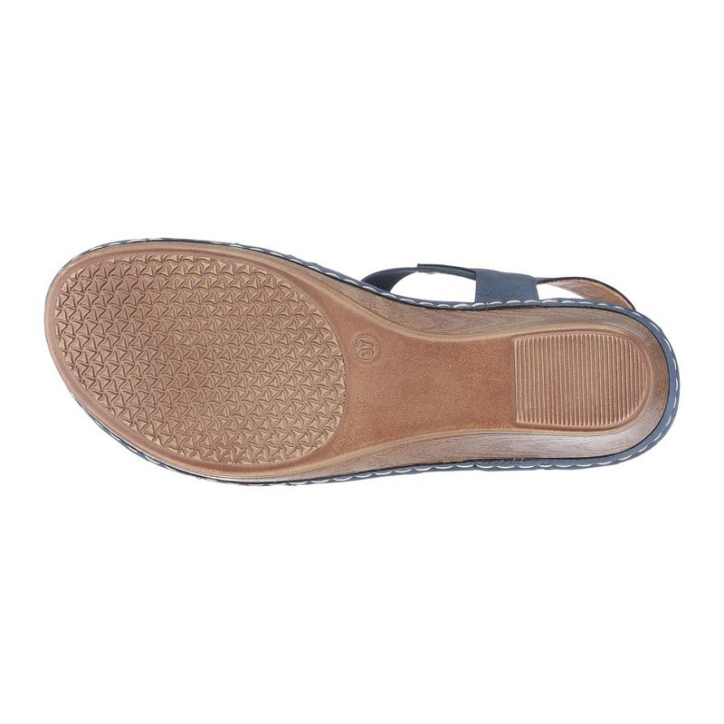 GC Shoes Beck Elastic Flower Comfort Slingback Wedge Sandals, 5 of 6