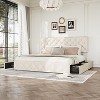 Queen Bed Frame with Headboard Adjustable, Linen Upholstered Size Platform Bed Frame with 4 Drawers, Wooden Slats Supports - 3 of 4
