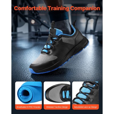 VEVOR Cross Training Shoes, M Width Sneakers US Size 8, Wide Toe Box Shoes with Arch Support & Adjustable Lace-up, Training Shoes for Running, Black — фото 3