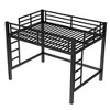 KTMBDW Loft Bed with Ladder and Guardrail,Heavy Duty Metal Slats Support No Box Spring Needed Small Furniture for Bedroom Dorm - 3 of 4