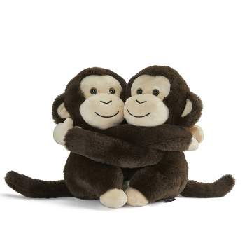 FAO Schwarz 9" Hugging Monkeys 2pc Toy Plush