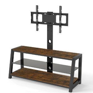 KTMBDW TV Stand with Mount and Power Outlet, Swivel TV Stand Mount for 32-65 inch TVs, Height Adjustable TV Entertainment Center with Cable Management - 1 of 4