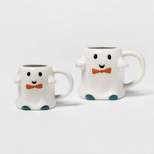 2pk Stoneware Figural Ghost and Mini Ghost Mugs - Hyde & EEK! Boutique™