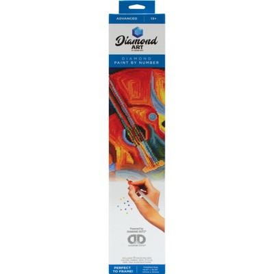 Leisure Arts Diamond Art Advanced Kit 14.6"X18.5"-Guitar