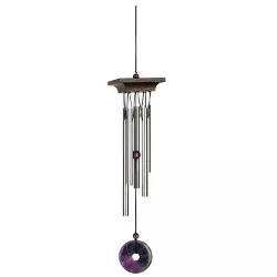 Woodstock Chimes Signature Collection, Woodstock Amethyst Chime, Mini 13'' Silver Wind Chime WYBRMINI