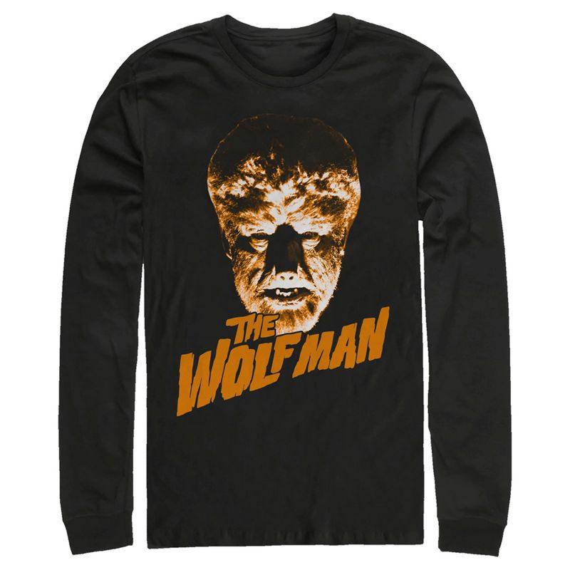 Men's Universal Monsters The Wolfman Logo Long Sleeve Shirt, 1 of 5