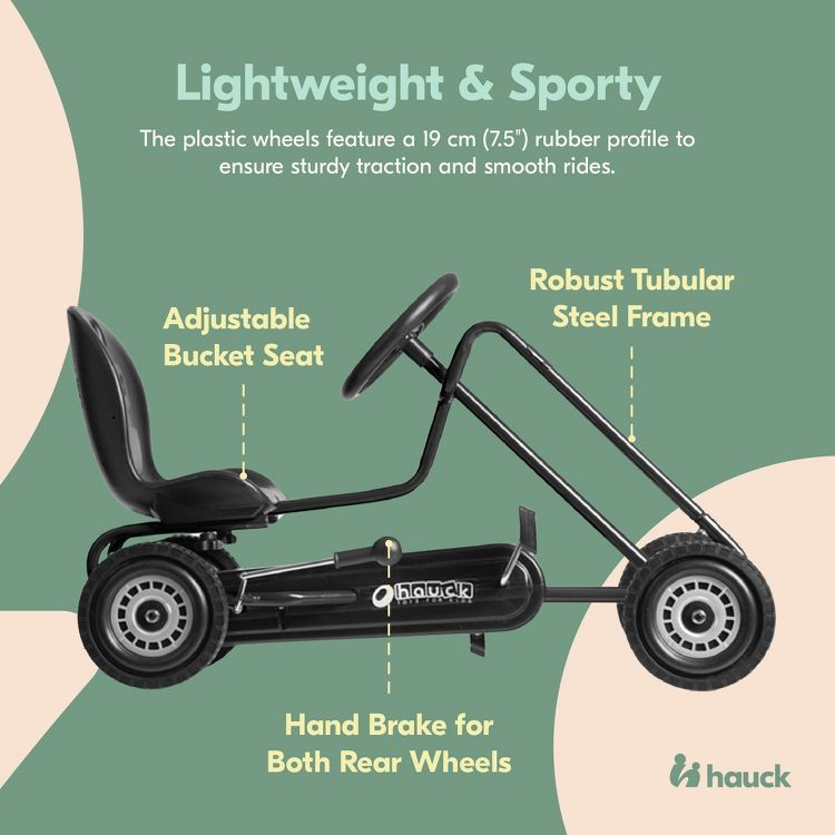 hauck Lightning Ergonomic Pedal Ride On Go Kart Toy for Boys and Girls, 4 of 6