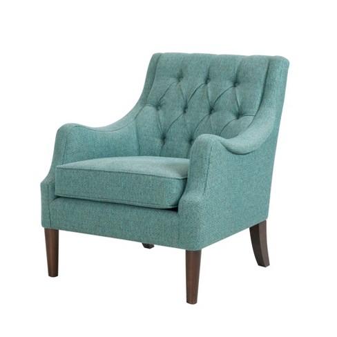 Cassie Button Tufted Accent Chair Teal Target