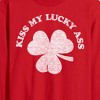 Men's - Instant Message - Kiss My Lucky Ass Long Sleeve Graphic T-Shirt - 2 of 4