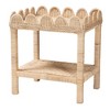 bali & pari Sumana Scallop Side Table: Handcrafted, Mahogany Frame, Open Shelf Storage - image 2 of 4